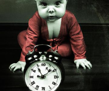 Poster for "Chrono-Baby: Past Mistakes, Future Consequences."