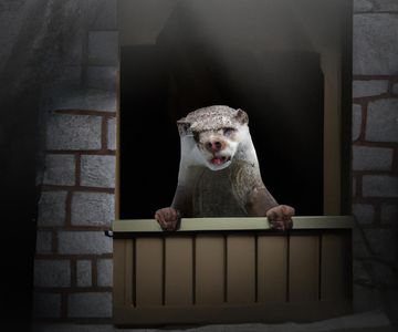 Poster for "Haunted Waters: Otter's Halloween House of Horrors"