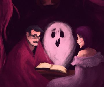 Poster for "Spectral Vendetta: Haunting Hearts Collide"