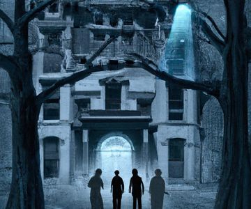 Poster for "Whispers of Shadows: Midnight House of Specters."