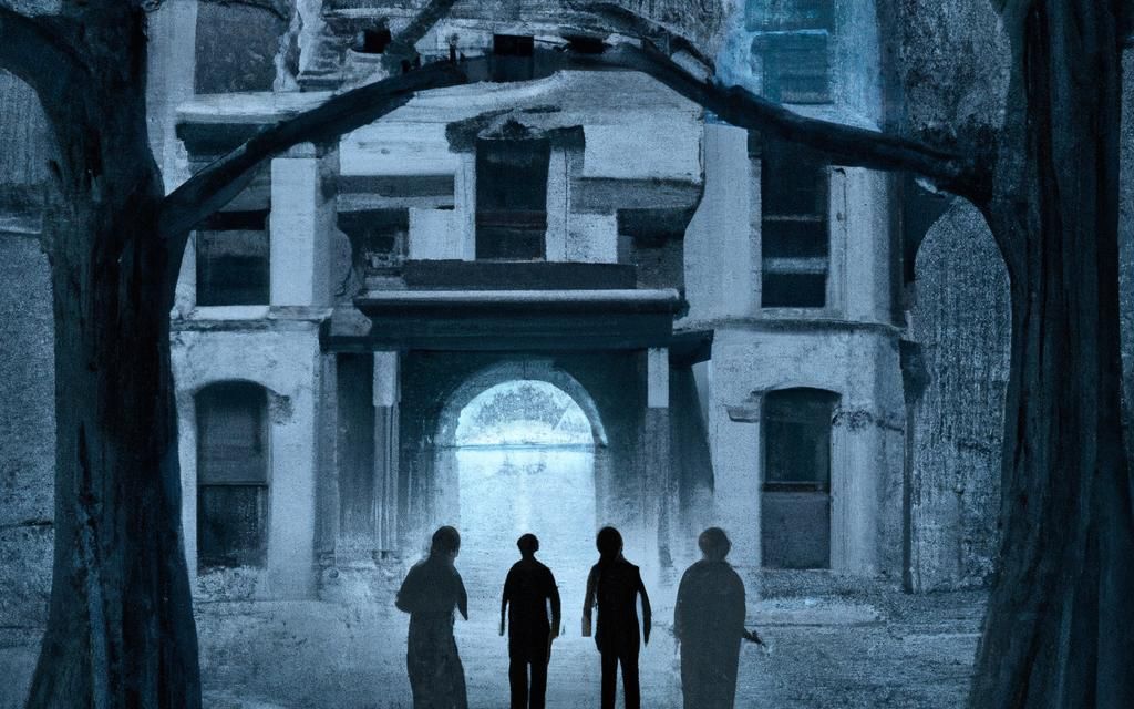 Poster for "Whispers of Shadows: Midnight House of Specters."